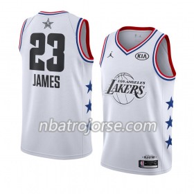 Män Los Angeles Lakers Tröja LeBron James 23 2019 All-Star Jordan Brand Vit Swingman